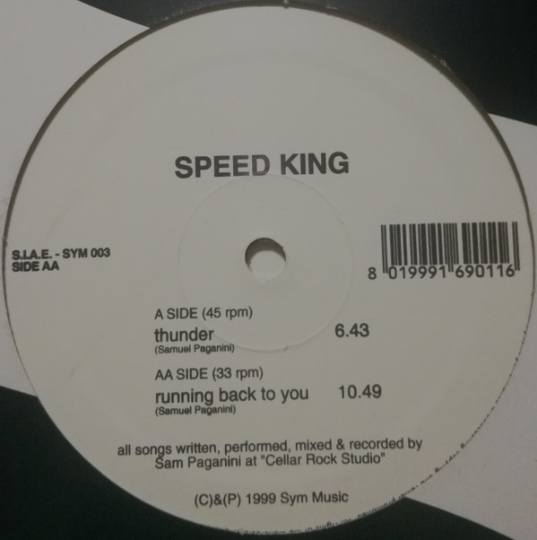 Speed King - Thunder / Running Back To You | Sym Music (SYM 003) - 3