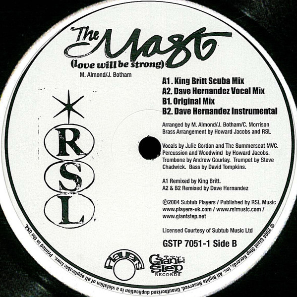 RSL - The Mast (Love Will Be Strong) (US Mixed By King Britt & Dave Hernandez) | Giant Step Records (GSTP 7051-1)