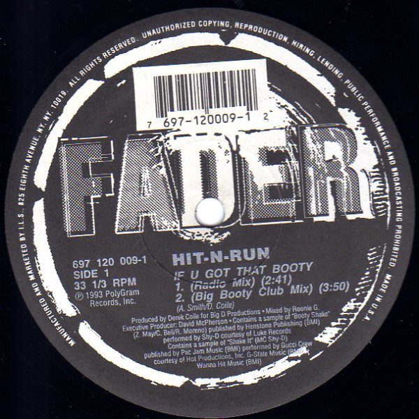 Hit-N-Run - If U Got That Booty | Fader Records (697 120 009) - main Hit-N-Run - If U Got That Booty | Fader Records (697 120 009) - main