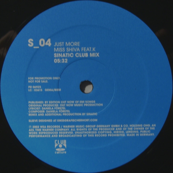 Miss Shiva Feat. K - Just More | Club Culture (PR 06925) - 7 Miss Shiva Feat. K - Just More | Club Culture (PR 06925) - 7