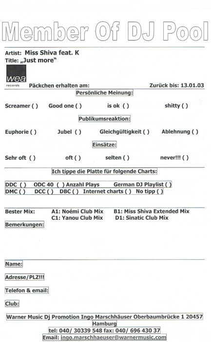 Miss Shiva Feat. K - Just More | Club Culture (PR 06925) - 11 Miss Shiva Feat. K - Just More | Club Culture (PR 06925) - 11