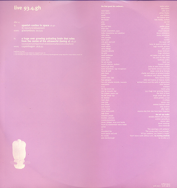 The Orb - Live 93 | Island Records (ILPSQ 8022) - 8 The Orb - Live 93 | Island Records (ILPSQ 8022) - 8