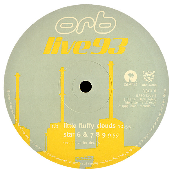 The Orb - Live 93 | Island Records (ILPSQ 8022) - 10 The Orb - Live 93 | Island Records (ILPSQ 8022) - 10