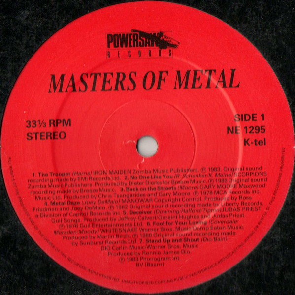 Various - Masters Of Metal | Powersaw Records (NE 1295) - 3 Various - Masters Of Metal | Powersaw Records (NE 1295) - 3