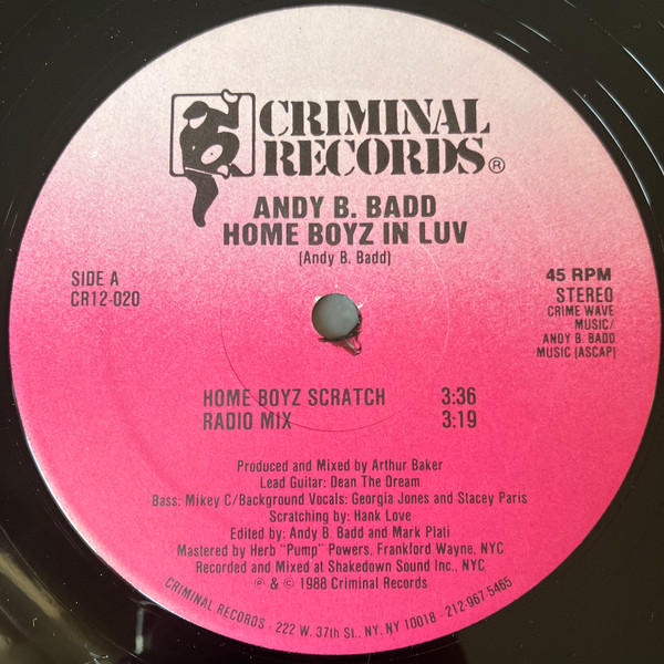 Andy B. Badd - Home Boyz In Luv | Criminal Records (CR12-020) - 3 Andy B. Badd - Home Boyz In Luv | Criminal Records (CR12-020) - 3