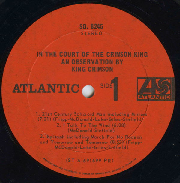 King Crimson - In The Court Of The Crimson King (An Observation By King Crimson) | Atlantic (SD 8245) - 4