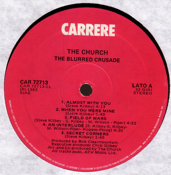 The Church - The Blurred Crusade | Carrere (CAR 72713) - 3