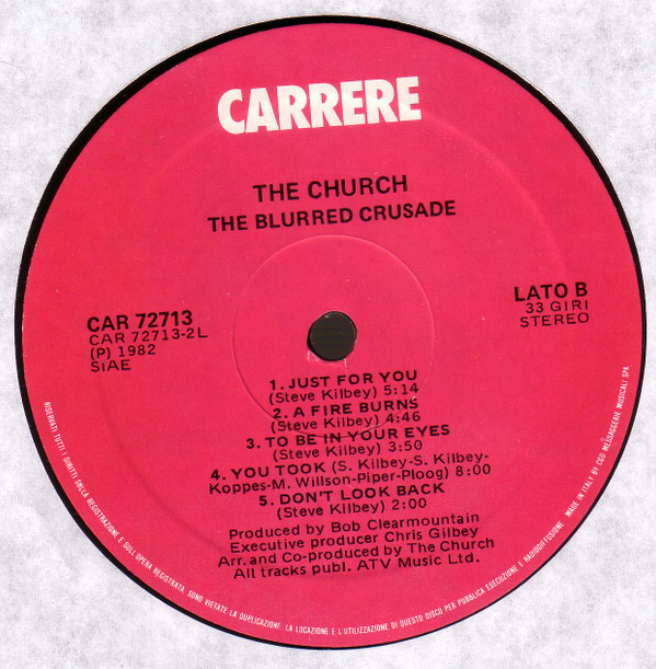 The Church - The Blurred Crusade | Carrere (CAR 72713) - 4
