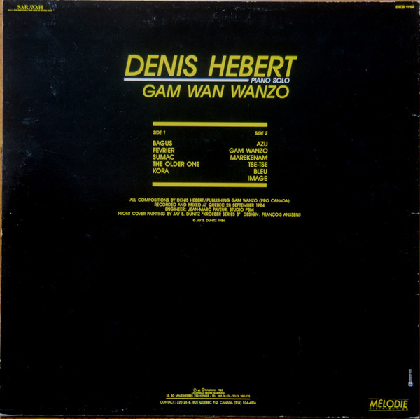 Denis Hebert - Gam Wan Wanzo | Saravah (DKB 1114) - 2