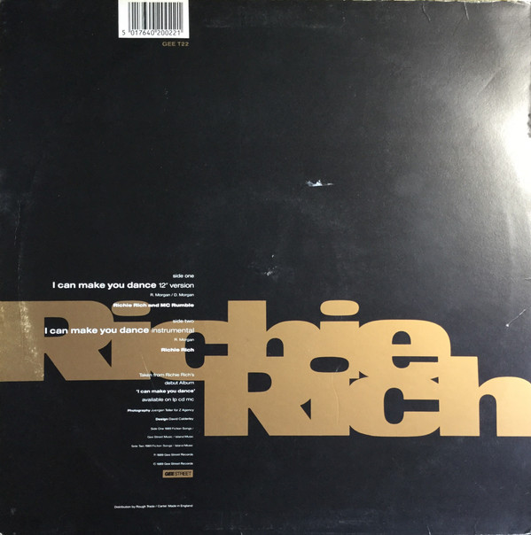 Richie Rich - I Can Make You Dance | Gee Street (GEE T22) - 2