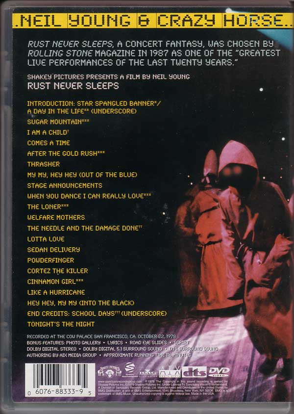 Neil Young & Crazy Horse - Rust Never Sleeps | Sanctuary Visual Entertainment (06076-88333-9) - 2