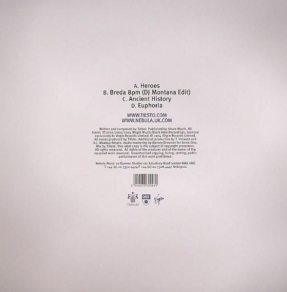DJ Tiësto - Parade Of The Athletes Vol 1 | Nebula (NEBT 9011) - 2 DJ Tiësto - Parade Of The Athletes Vol 1 | Nebula (NEBT 9011) - 2