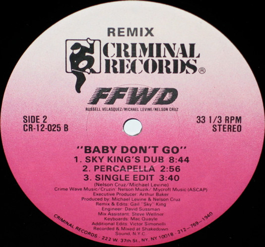 FFWD - Baby Don't Go (Remix) | Criminal Records (CR-12-025) - 2 FFWD - Baby Don't Go (Remix) | Criminal Records (CR-12-025) - 2