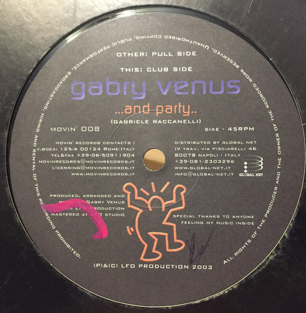 Gabry Venus - ...And Party... | Movin' Records (MOVIN' 008) - main Gabry Venus - ...And Party... | Movin' Records (MOVIN' 008) - main