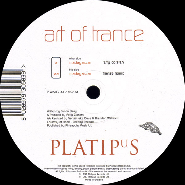 Art Of Trance - Madagascar | Platipus (PLAT58)