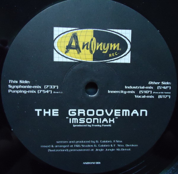 The Grooveman - Insomniak | Anonym Records (Anonym 001)