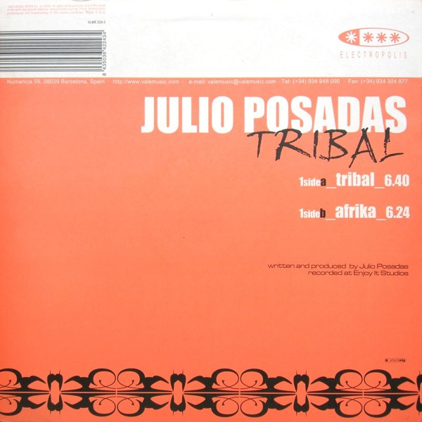 Julio Posadas Gilabert - Tribal | Electropolis (VLMX 224-3) - 2