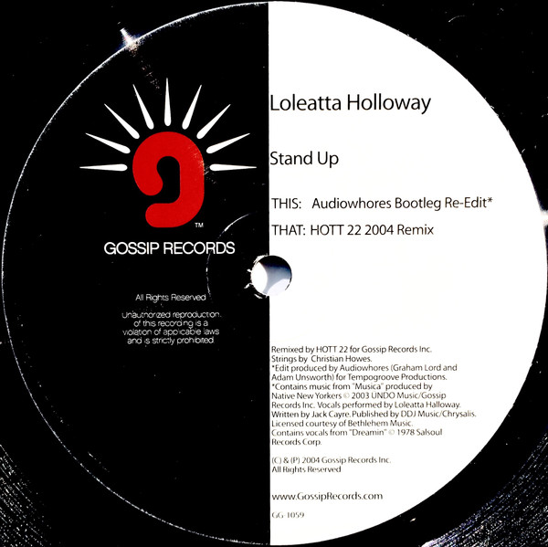 Loleatta Holloway - Stand Up | Gossip Records (GG-1059) - 2 Loleatta Holloway - Stand Up | Gossip Records (GG-1059) - 2