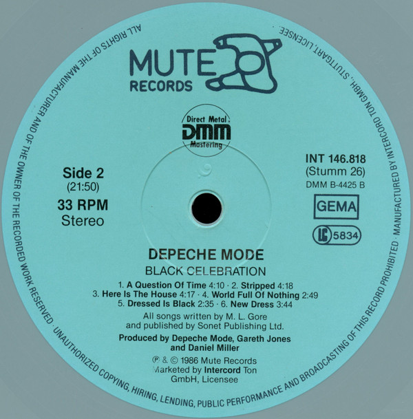 Depeche Mode - Black Celebration | Mute (INT 146.818) - 4