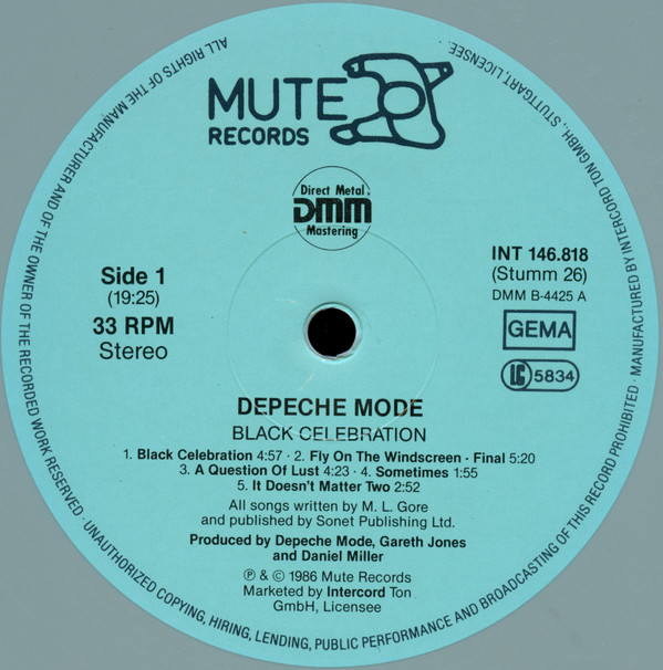 Depeche Mode - Black Celebration | Mute (INT 146.818) - 3