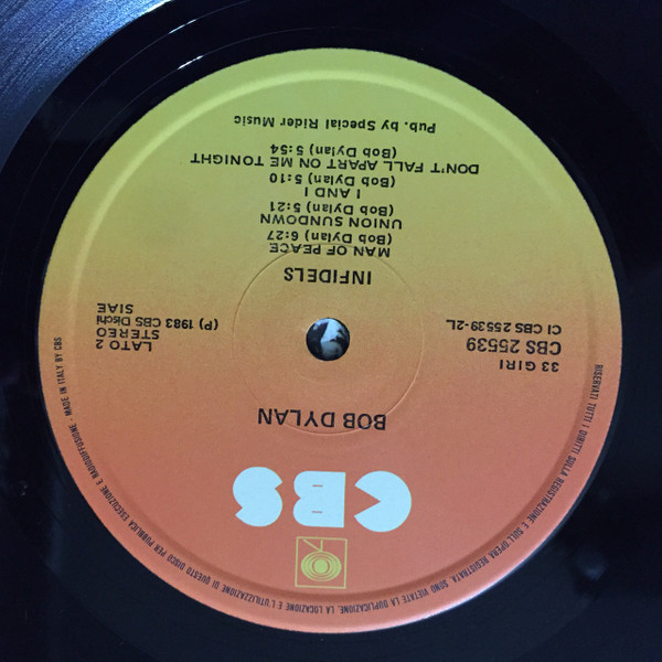 Bob Dylan - Infidels | CBS (CBS 25539) - 4 Bob Dylan - Infidels | CBS (CBS 25539) - 4