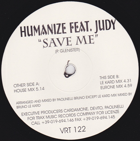 Humanize Feat. Judy - Save Me | Vertikal Records (VRT 122) - main Humanize Feat. Judy - Save Me | Vertikal Records (VRT 122) - main