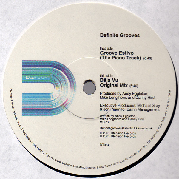Definite Grooves - Groove Estivo | Dtension (DT 014) - 2 Definite Grooves - Groove Estivo | Dtension (DT 014) - 2