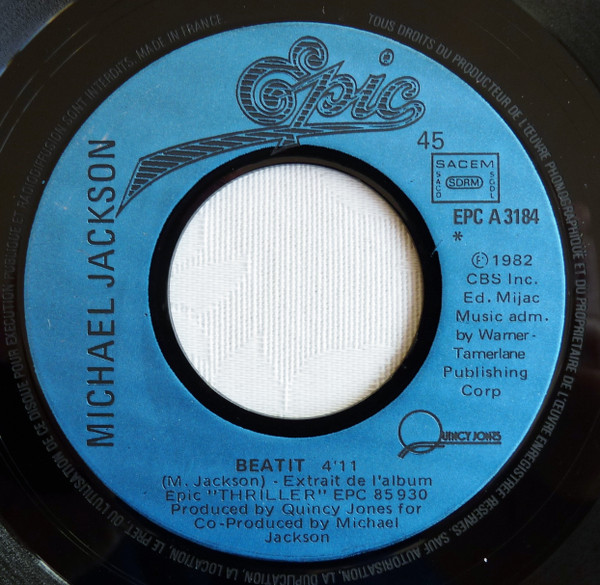 Michael Jackson - Beat It | Epic (EPC A 3184) - 3
