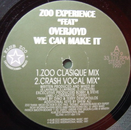 The Zoo Experience Featuring Overjoyd - We Can Make It | Klub Zoo International Music (KZR 9)