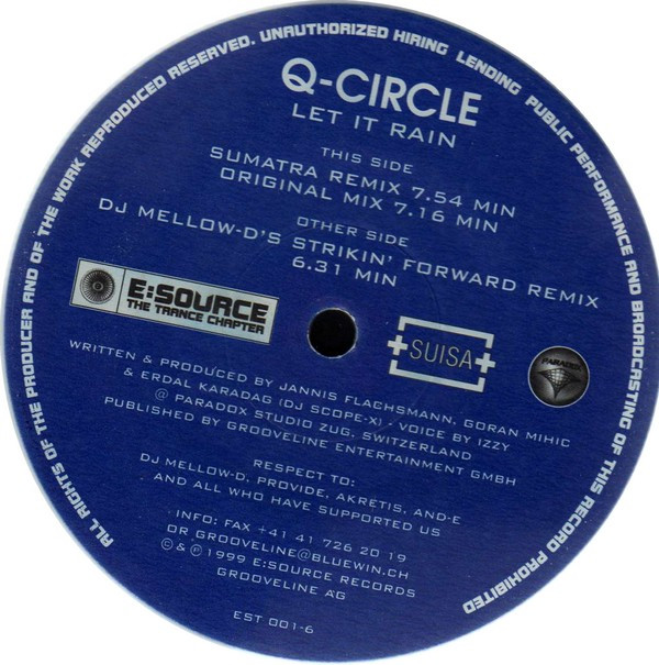 Q-Circle - Let It Rain | E:Source Records (EST 001-6) - 3