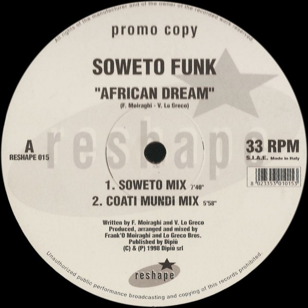 Soweto Funk - African Dream | Reshape (RESHAPE 015) - main Soweto Funk - African Dream | Reshape (RESHAPE 015) - main