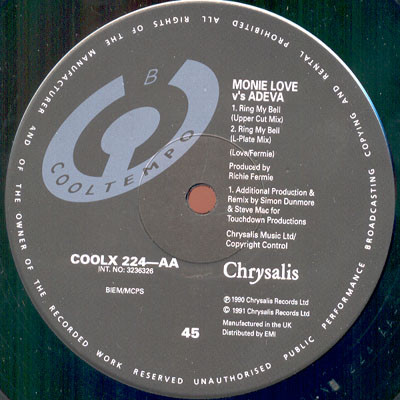 Monie Love Vs Adeva - Ring My Bell | Cooltempo (COOLX 224) - 4 Monie Love Vs Adeva - Ring My Bell | Cooltempo (COOLX 224) - 4