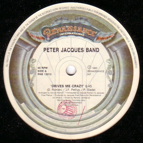 Peter Jacques Band - Drives Me Crazy | Renaissance International (RNS 12013) - 3