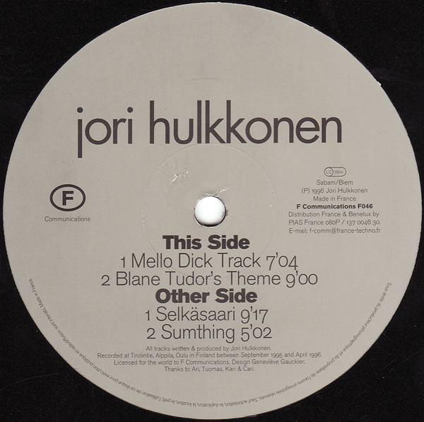 Jori Hulkkonen - Selkäsaari Tracks - Episode 1 | F Communications (F 046) - 2 Jori Hulkkonen - Selkäsaari Tracks - Episode 1 | F Communications (F 046) - 2