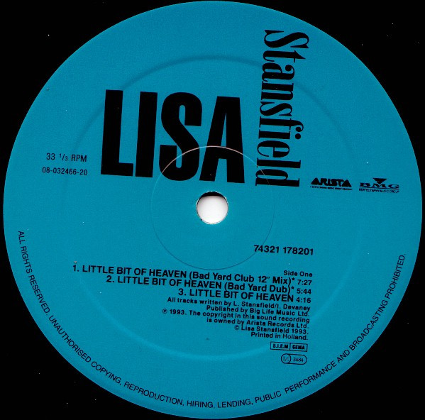 Lisa Stansfield - Little Bit Of Heaven | Arista (74321 178201) - 3