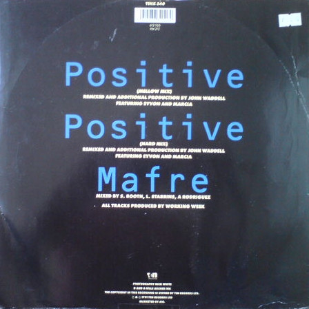 Working Week - Positive | 10 Records (TENX 340) - 2