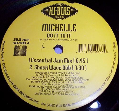 Michelle - Do It To It | Hi-Bias Records (HB-083) - 3