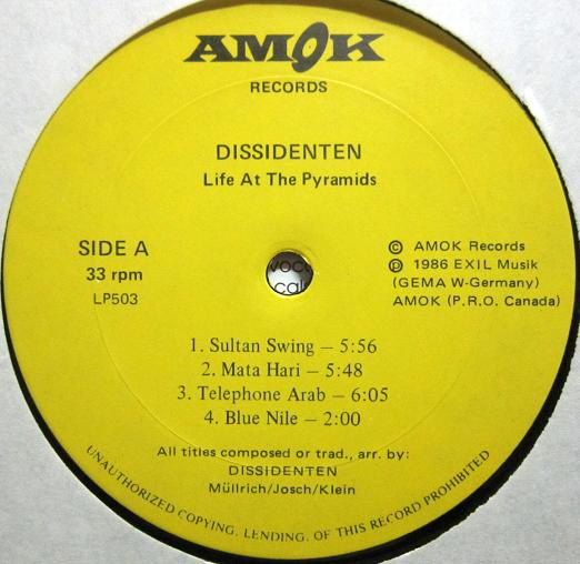 Dissidenten - Life At The Pyramids | Amok Records (LP503) - 3