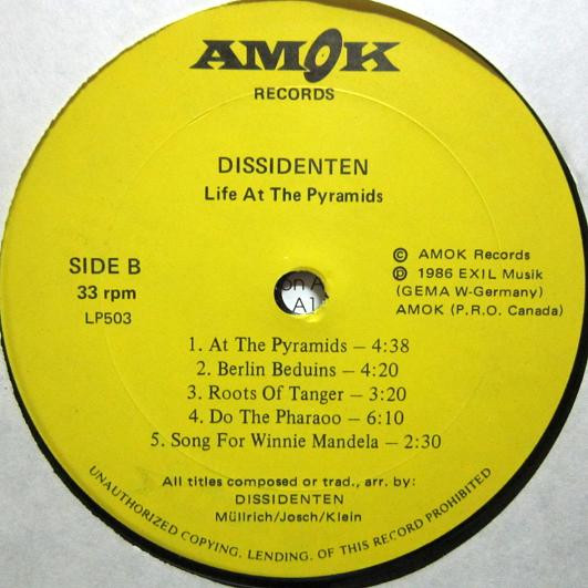 Dissidenten - Life At The Pyramids | Amok Records (LP503) - 4