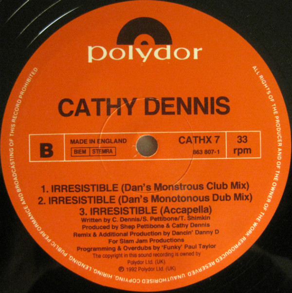 Cathy Dennis - Irresistible | Polydor (CATHX 7) - 4 Cathy Dennis - Irresistible | Polydor (CATHX 7) - 4