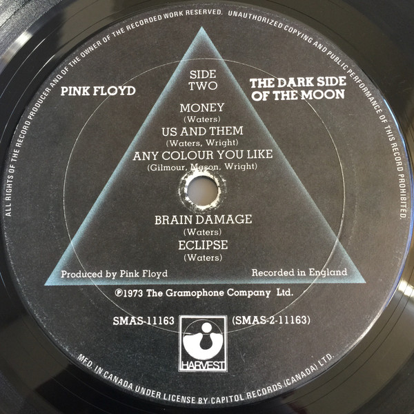 Pink Floyd - The Dark Side Of The Moon | Harvest (SMAS-11163) - 6