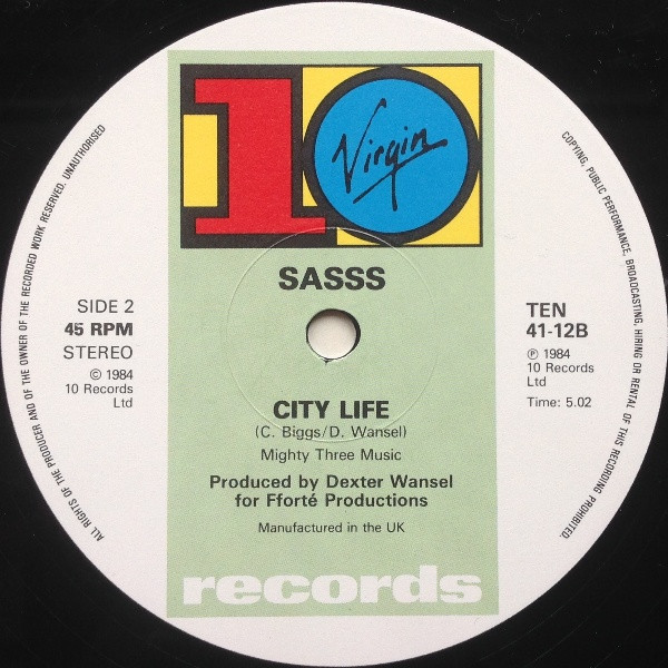 Sasss - I Didn't Mean It At All | 10 Records (TEN 41-12) - 4