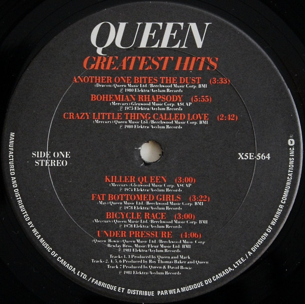 Queen - Greatest Hits | Elektra (X5E-564) - 3