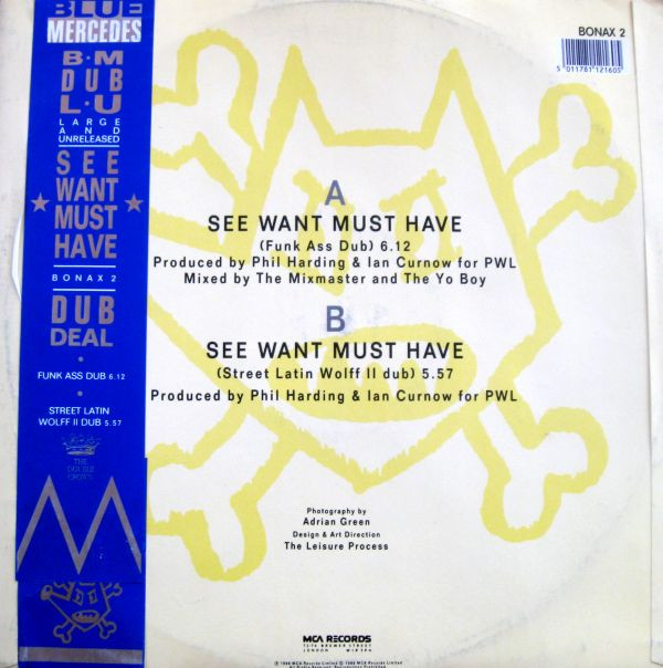 Blue Mercedes - See Want Must Have | MCA Records (BONAX 2) - 3