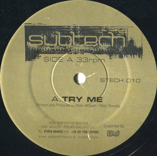 Subtech - Try Me / Piano Heaven | Subtech (STECH 010)