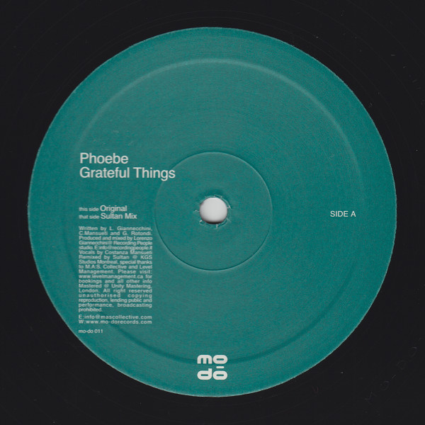 Phoebe - Grateful Things | Mo-Do (Mo-Do 011) - 2