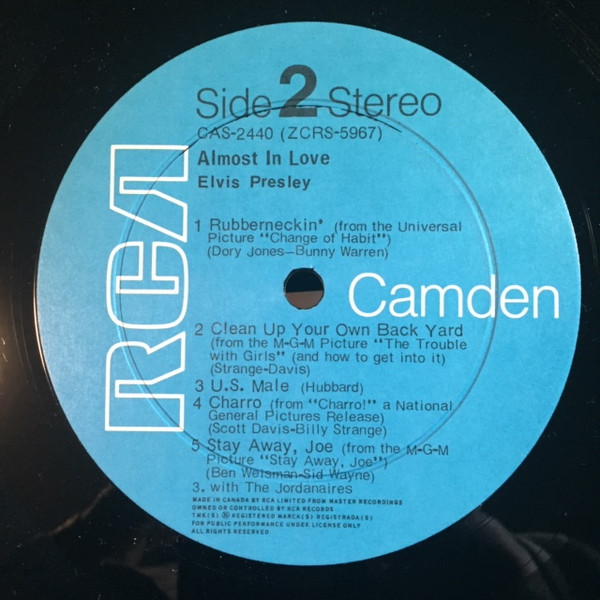 Elvis Presley - Almost In Love | RCA Camden (CAS-2440) - 4 Elvis Presley - Almost In Love | RCA Camden (CAS-2440) - 4