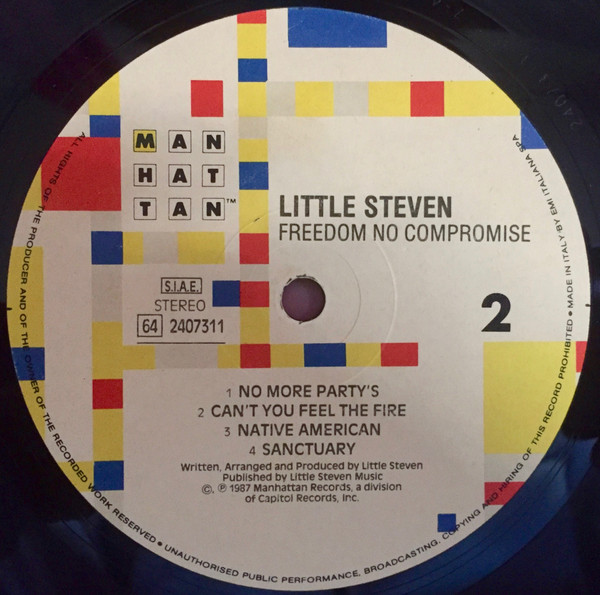 Little Steven - Freedom No Compromise | Manhattan Records (64 2407311) - 4 Little Steven - Freedom No Compromise | Manhattan Records (64 2407311) - 4
