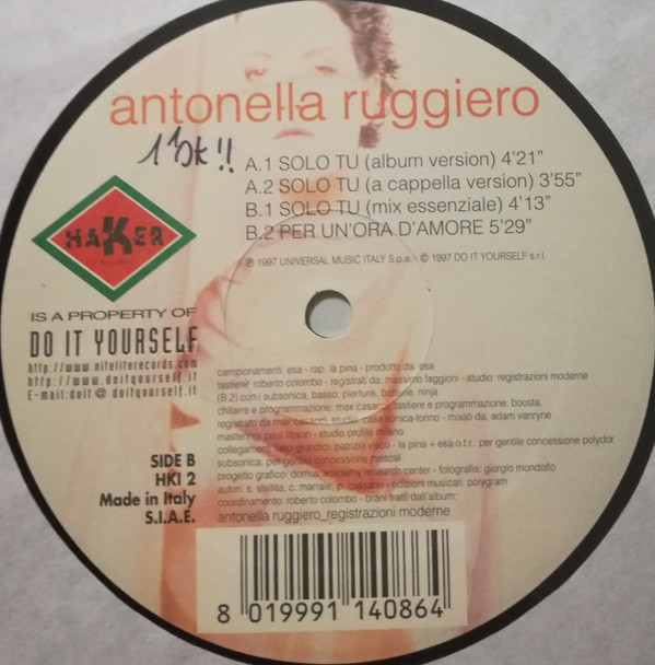 Antonella Ruggiero - Solo Tu | Haker Records (HKI 2) - 3 Antonella Ruggiero - Solo Tu | Haker Records (HKI 2) - 3