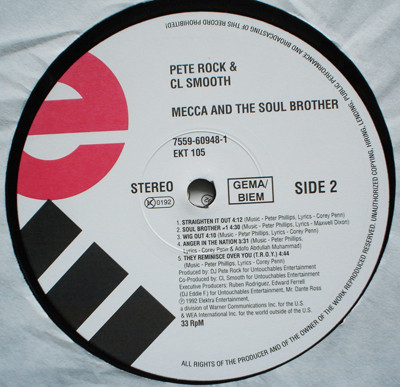 Pete Rock & C.L. Smooth - Mecca And The Soul Brother | Elektra (EKT 105) - 5 Pete Rock & C.L. Smooth - Mecca And The Soul Brother | Elektra (EKT 105) - 5